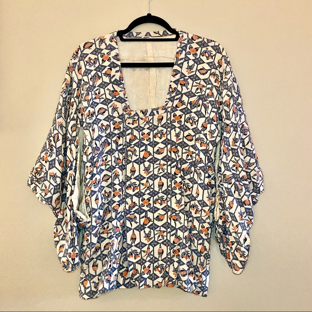 Vintage Kimono Style Shirt 1970s - Picture 2 of 7